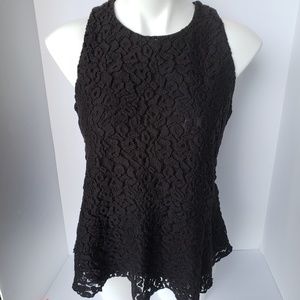 Elegant Black Lace Sleeveless Top